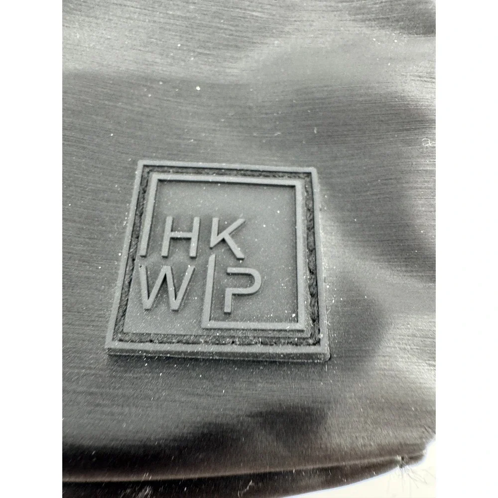 HKWP Crossbody Bag Purse Women Small Black Nylon Geometric Strap Belt Loops Zip